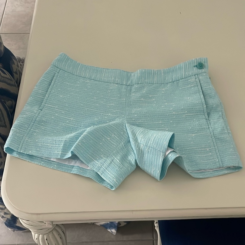 Lilly Pulitzer • Turquoise Tweed Shorts Sloane 10